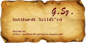 Gotthardt Szilárd névjegykártya