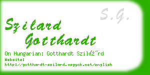 szilard gotthardt business card